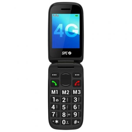 SPC Harmony 2 - Teléfono Móvil 4G para Mayores con Teclas Grandes, Botón SOS, Resistente IP44, Pantalla 2.8', 8 Memorias Rápidas y Smart Help - Negro - 2337N